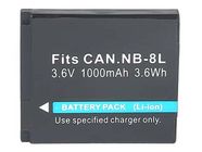 Batterie appareil photo numérique de remplacement pour CANON NB-8L